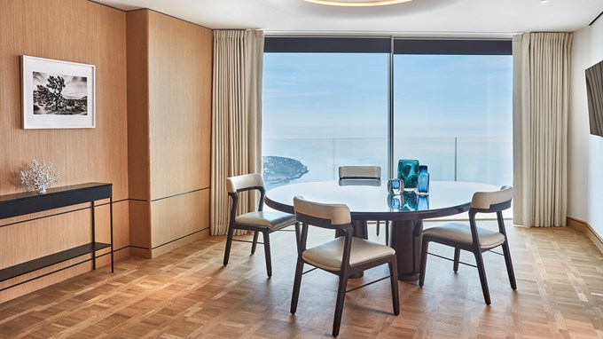 Grand Sea View Suite dining area