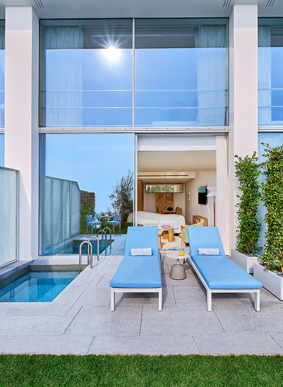 Terrasse de la suite corniche duplex