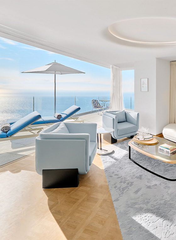 Suite Panoramique - salon avec terrasse