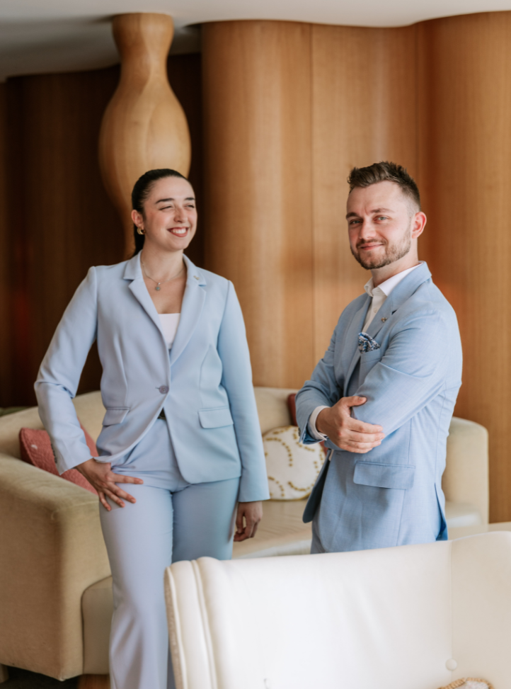 Julien Lecharpentier and Laure Ferrand portrait